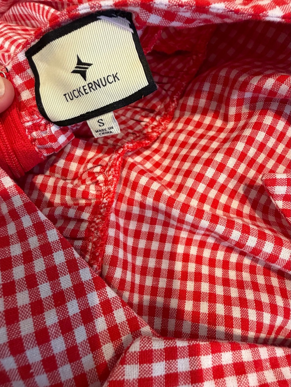 Tuckernuck Red Gingham Marcie Dress – Size Small - Picture 7 of 10